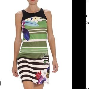 Desigual Multicolor Tank Mini Dress Wearable Art Chula Life Size M